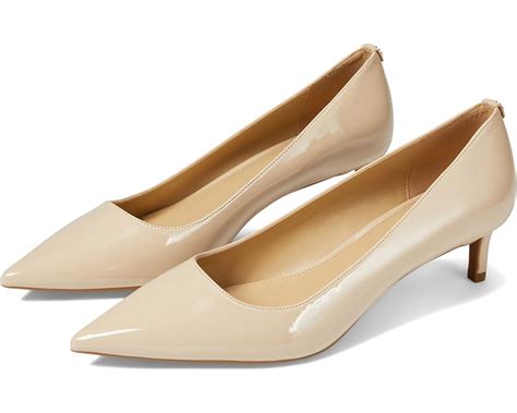 michael michael kors flex leather kitten pumps champagne|Alina Flex Patent Kitten Pump .